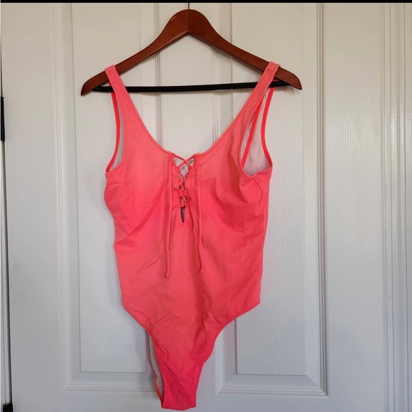 Victoria's Secret Other - Victoria Secret neon pink/coral one piece. Size M